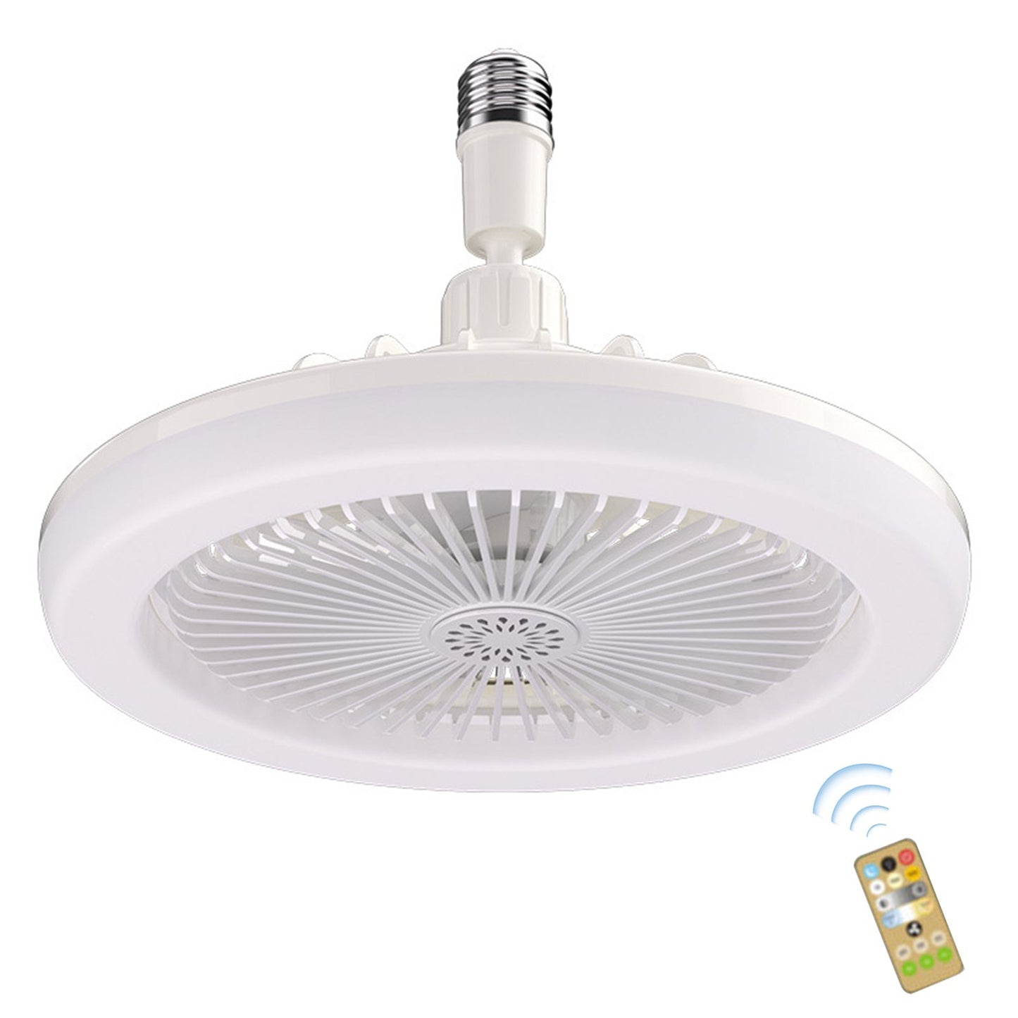 VENTILADOR DE TECHO CON LUZ Y CONTROL, ROTACIÓN DE 360 °