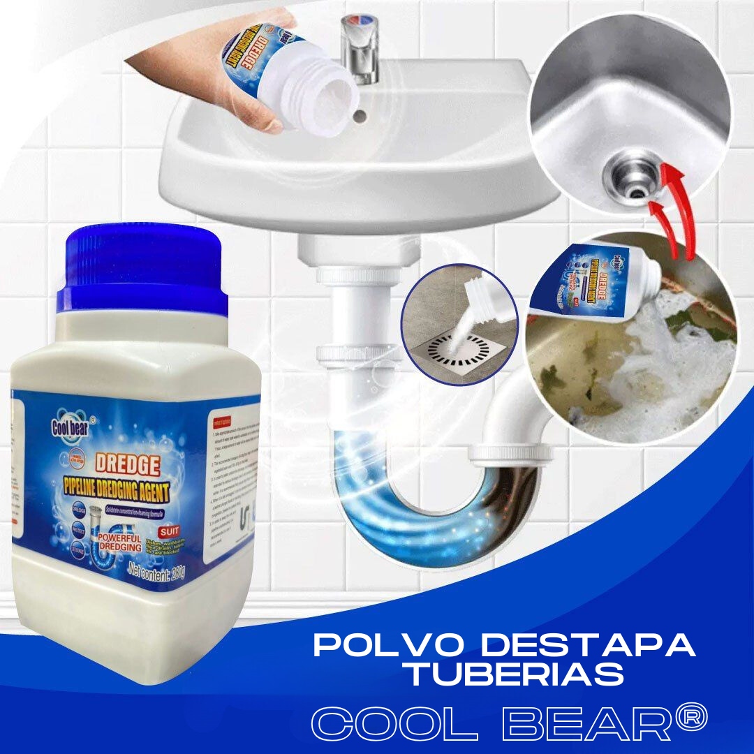 POLVO DESTAPA TUBERIAS - COOL BEAR® - 2x1